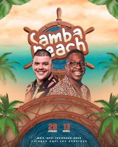 Flyer Show Evento Samba Beach Artista Social Media PSD Editável