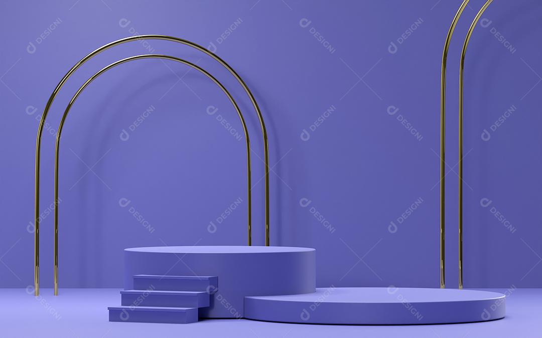 Background Roxo Com Pódio Imagem JPG