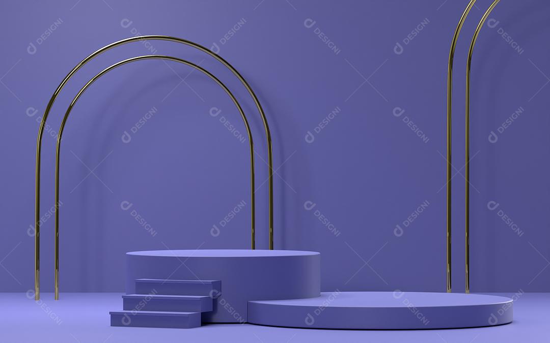 Background Roxo Com Pódio Imagem JPG