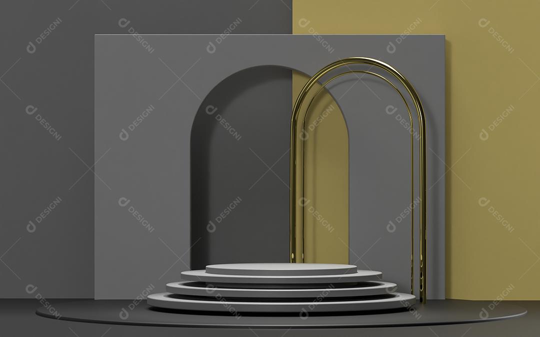 Background Cinza Com Pódio Imagem JPG