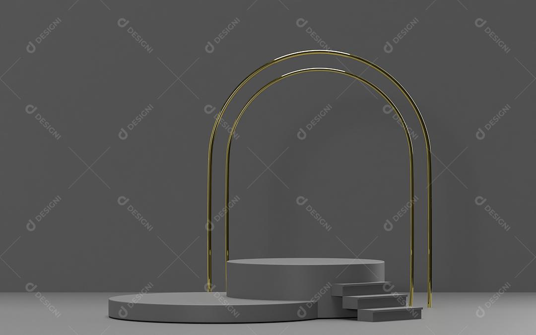 Background Cinza Com Pódio Imagem JPG