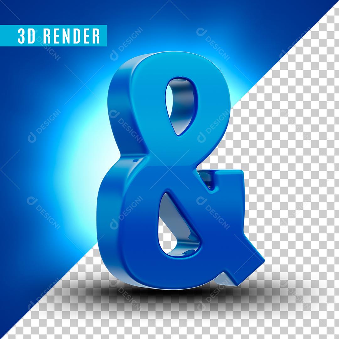 Elemento 3D & Ampersand Para Composição PSD Premium