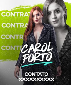 Flyer Cantora Carol Porto Contrate Social Media PSD Editável