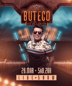 Flyer Show Buteco do Zè Cantor Live Show Social Media PSD Editável