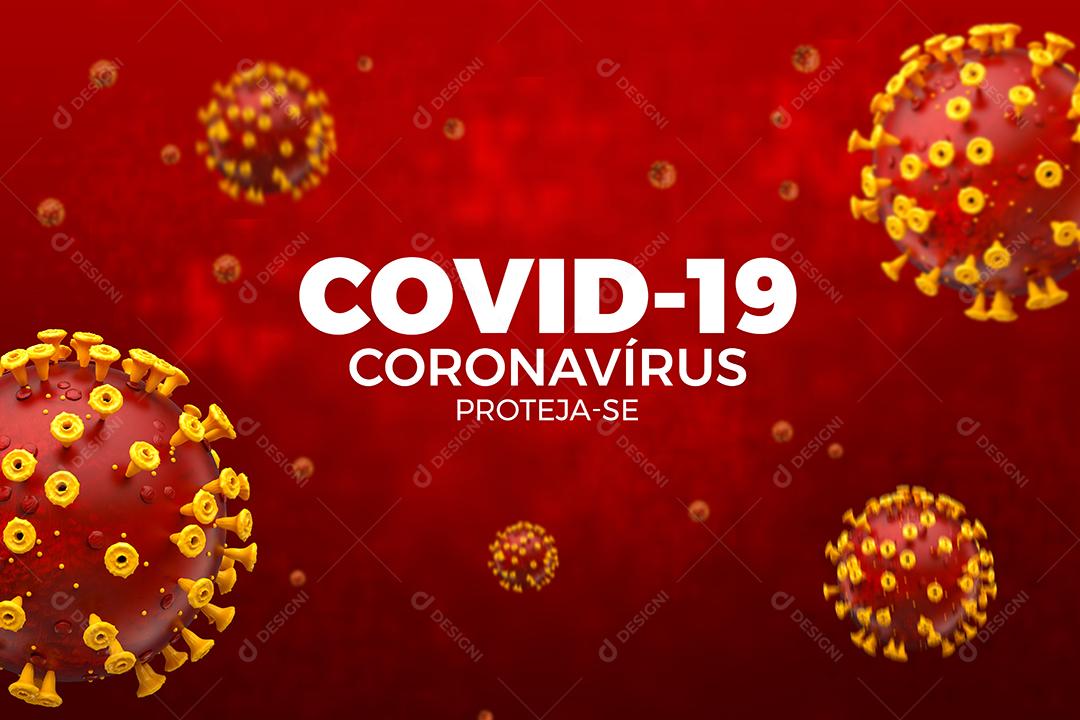 Social Media Covid-19 Corona Vírus Proteja-Se PSD Editável