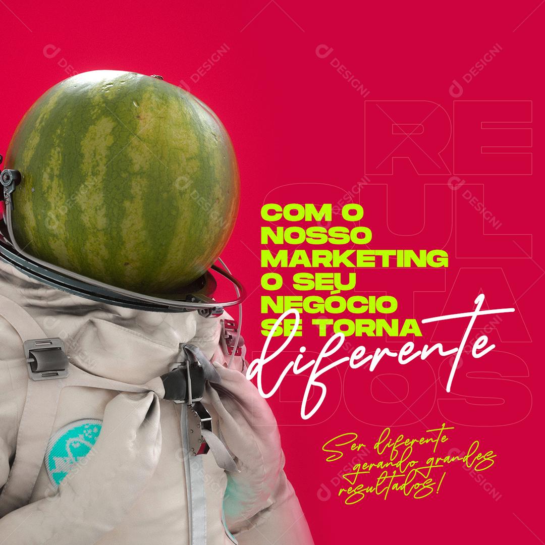 Social Media Com O Nosso Marketing Seu Negócio Se Torna Diferente  Agências PSD Editável