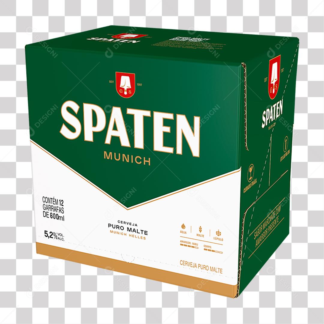 Spaten Caixa Transporte Garrafa 12 x 600ml PNG Transparente