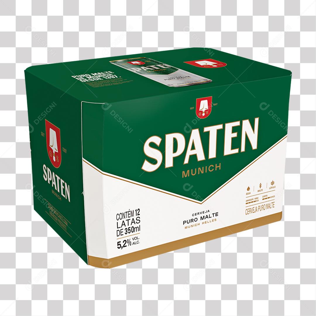 Spaten Pack Cartão Lata Sleek 12 x 350ml PNG Transparente