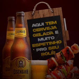 Social Media Aqui Tem Ceveja Gelada E Muito Espetinhos PSD Editável