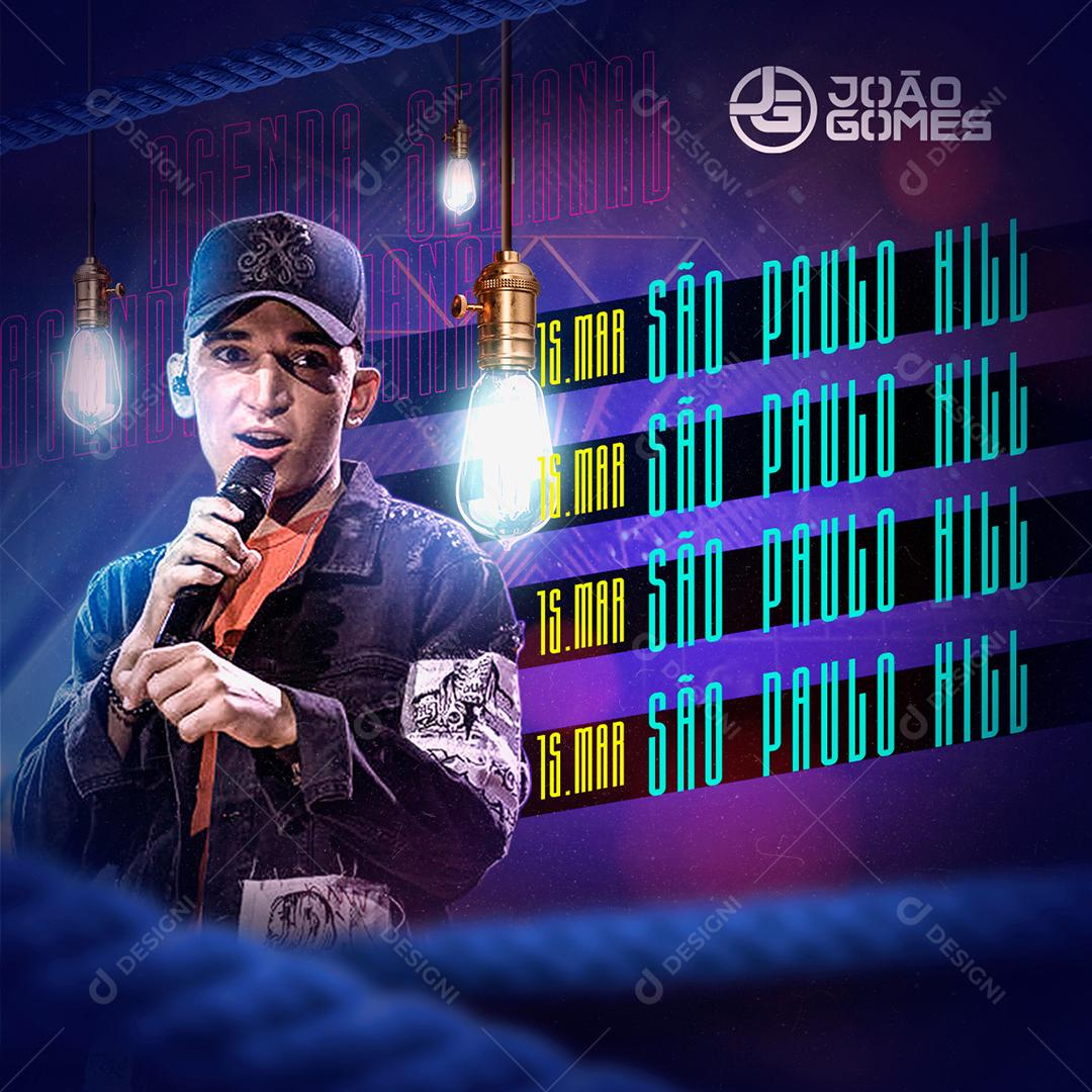 Social Media Agendas João Gomes Flyers PSD Editável