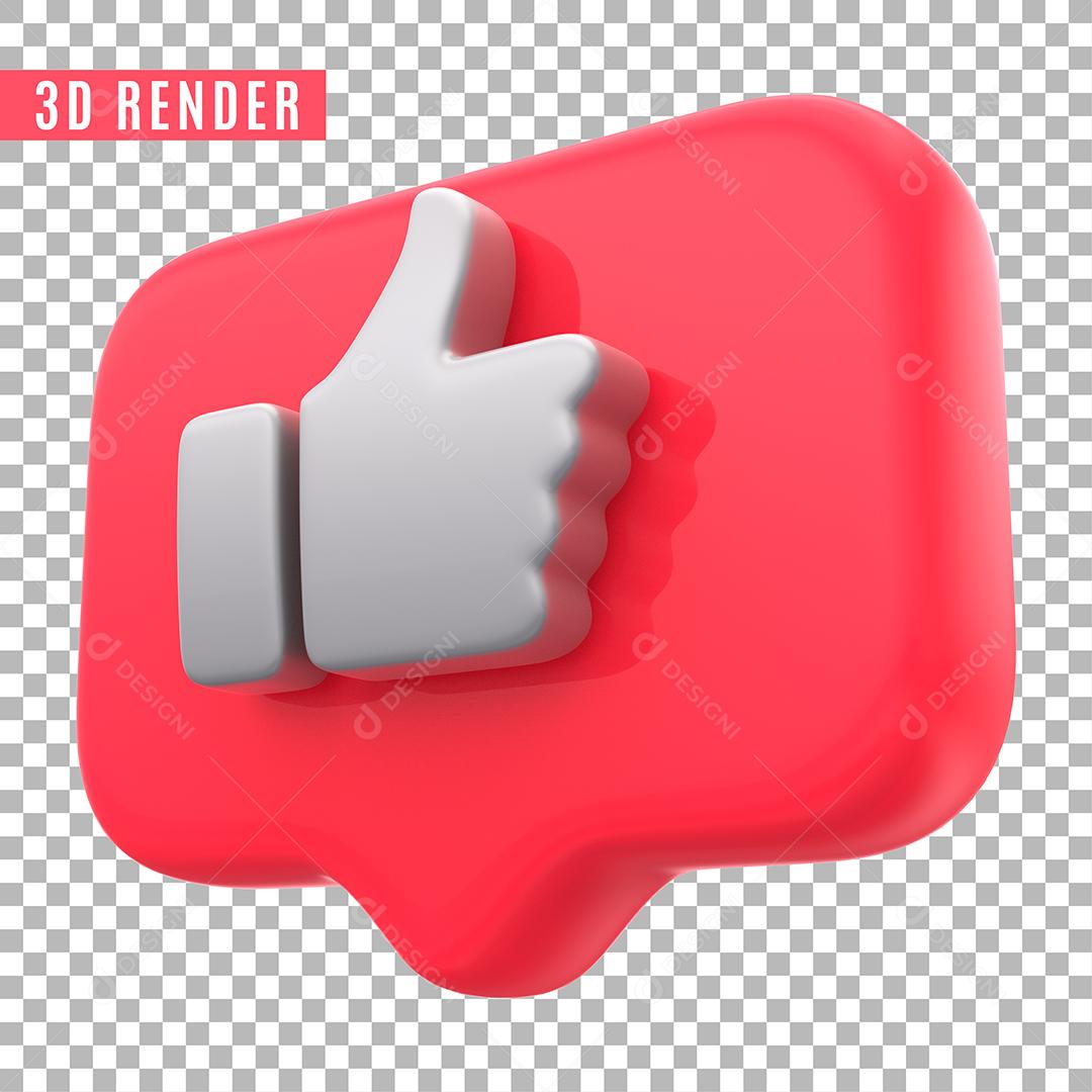 Likes Instagram 3D Para Composição PSD Sem Fundo