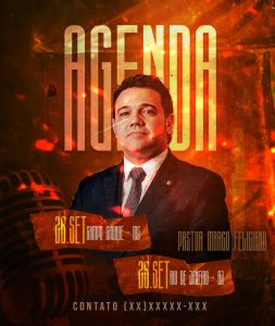 Social Media Agenda Pastor Marco Feliciano Igreja PSD Editável