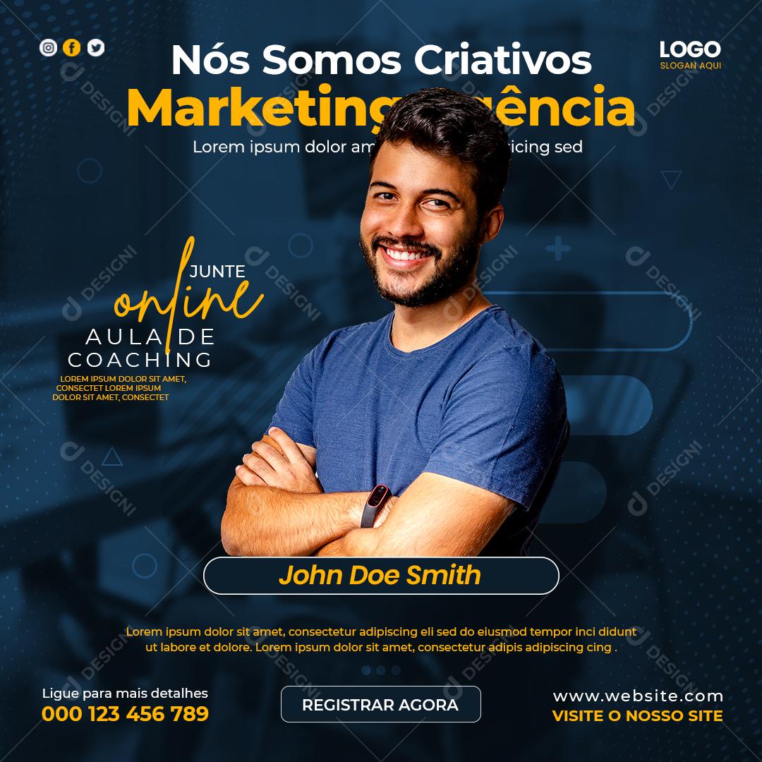 Nós Somos Criativos Marketing Agência Social Media PSD Editável