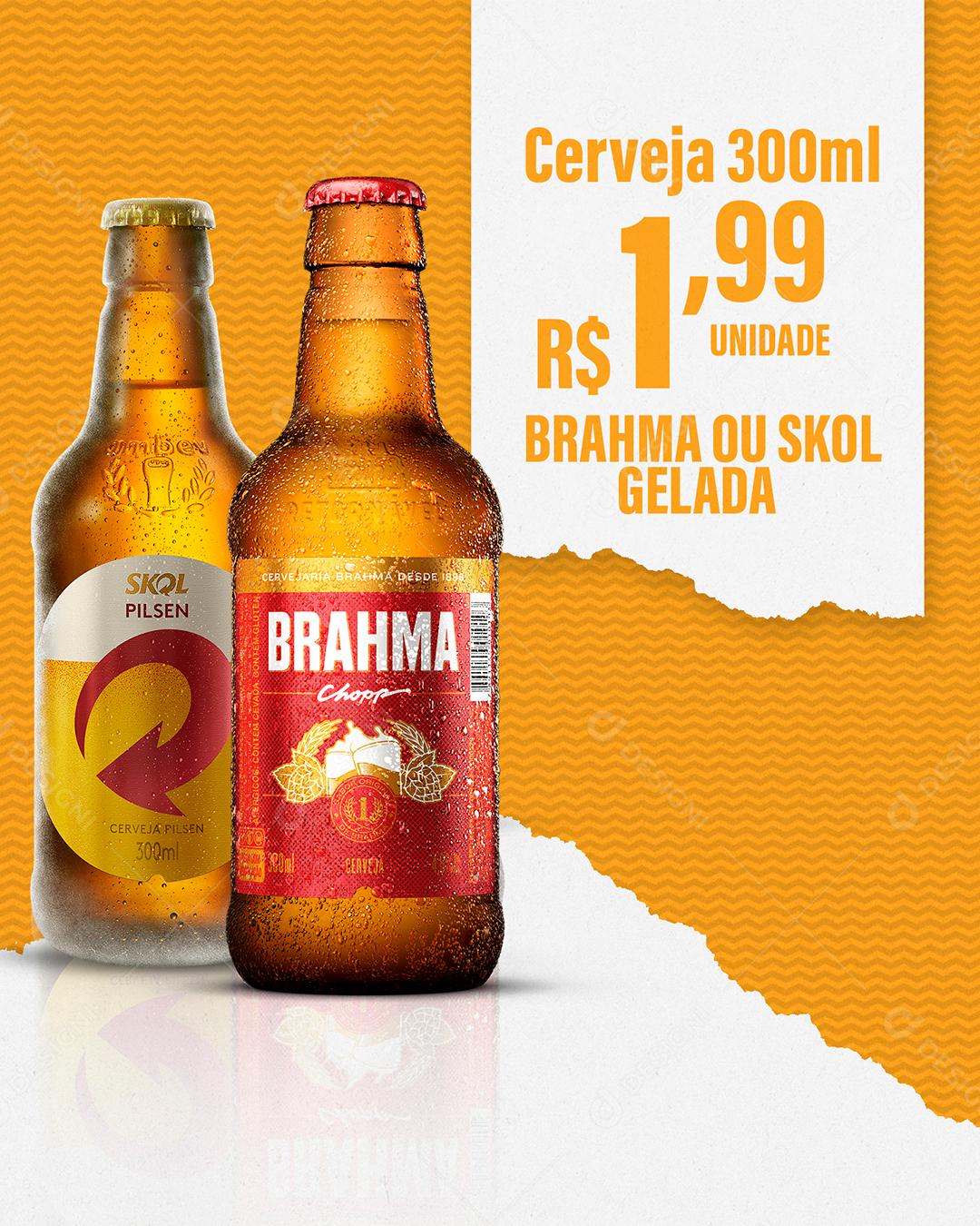 Social Media Distribuidora Cervejas 300ML PSD Editável