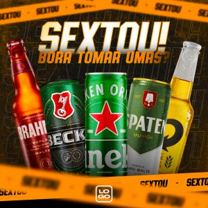 Social Media Sextou Bora Tomas Umas Distribuidora PSD Editável