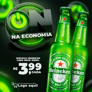 Social Media On Na Economia Cerveja Heineken Long Neck 330 Ml  PSD Editável