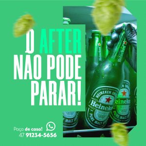 Social Media O After Não Pode Parar Heineken PSD Editável