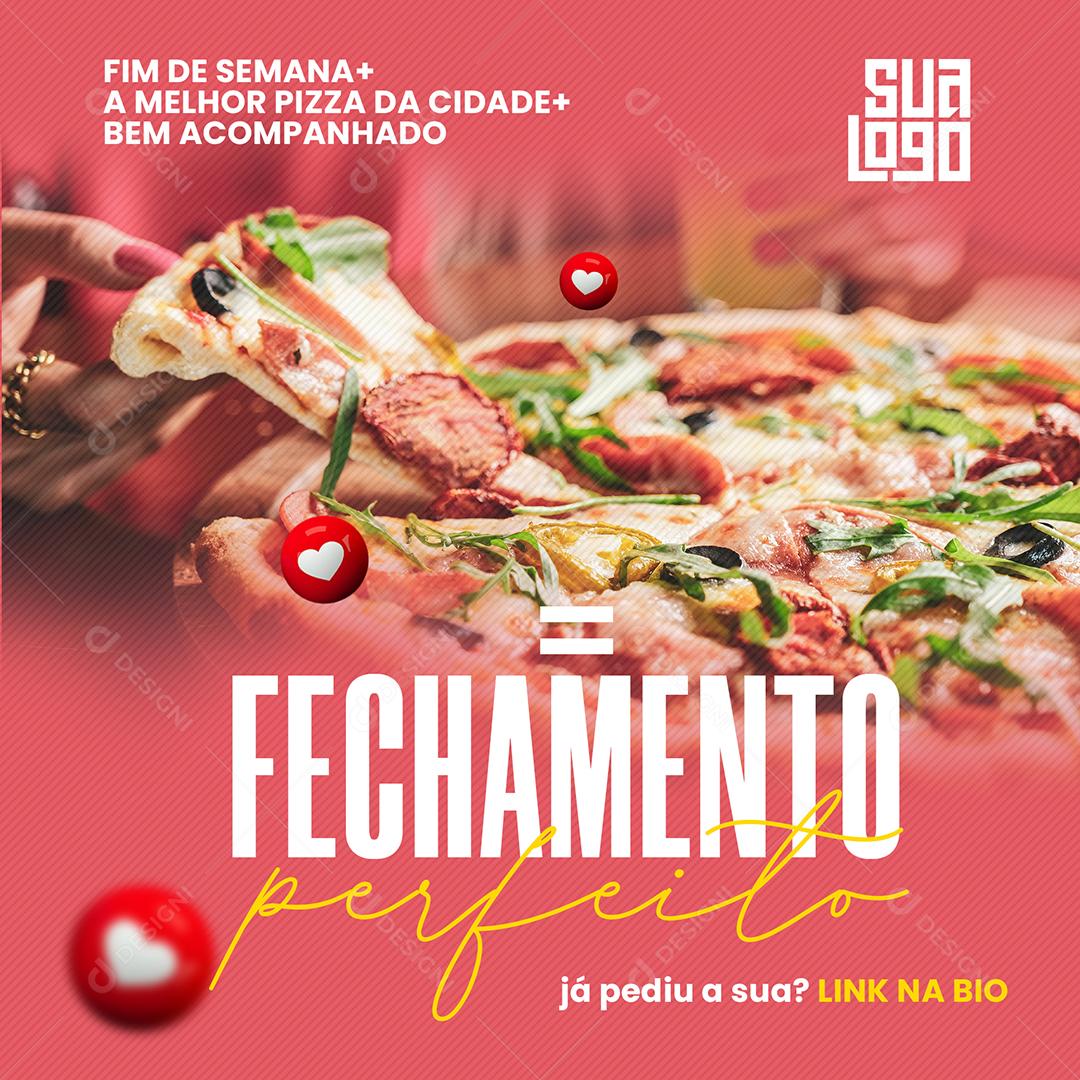 Social Media Meu Fechamento Pizza PSD Editável