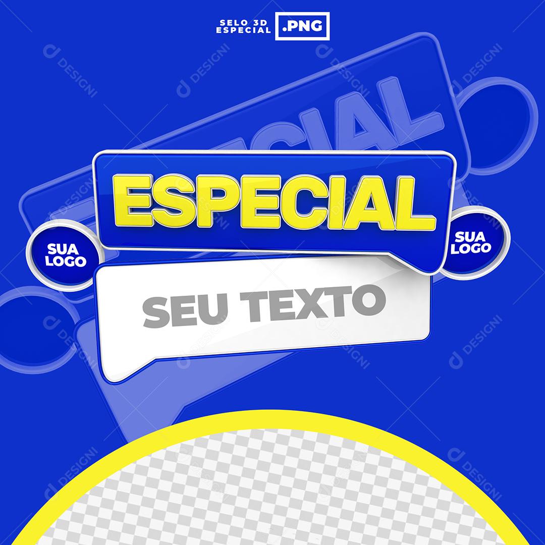 Placa de Composição Especial Texto Editável PSD