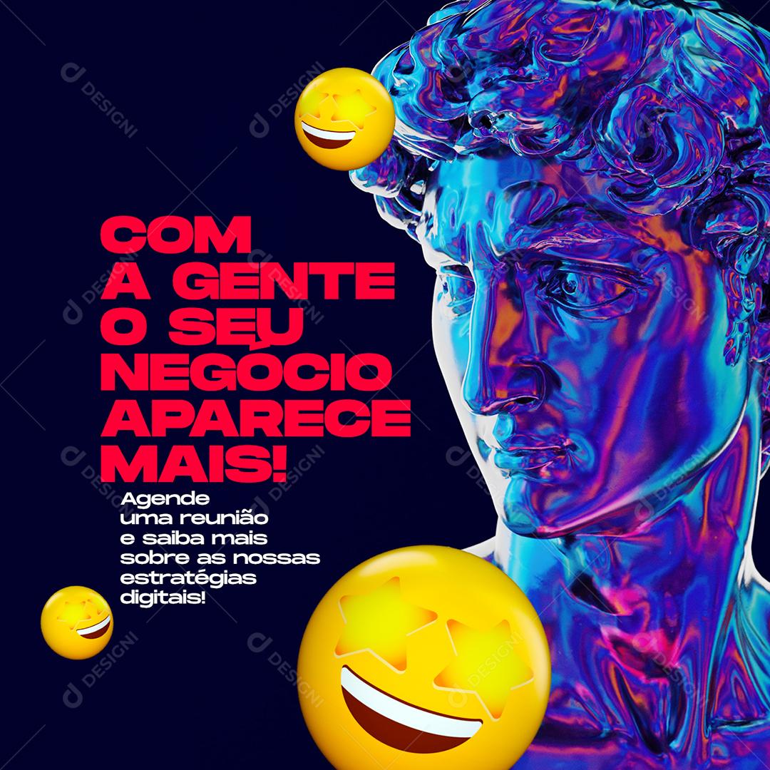 Social Media Com A Gente O Seu Negócio Aparece Mais Agências PSD Editável