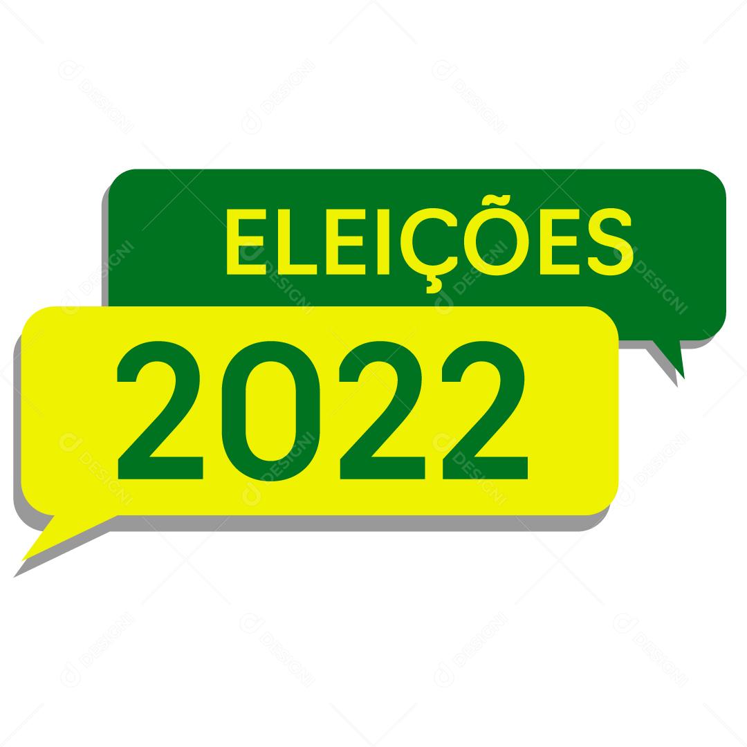 Eleições 2022 Tags Verde é Amarela Vetor EPS