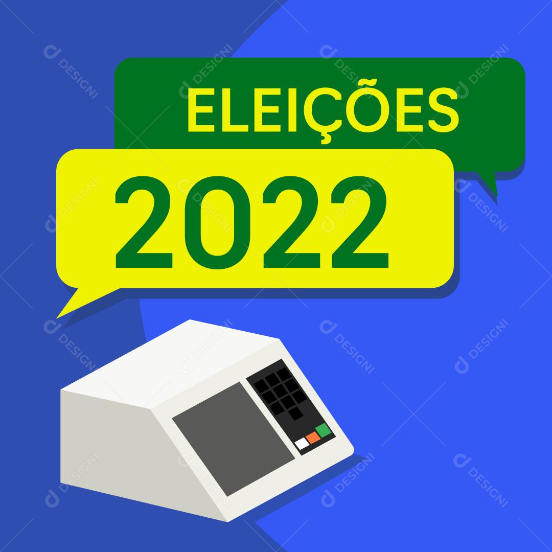 Eleições 2022 Urna Eletrônica Vetor EPS