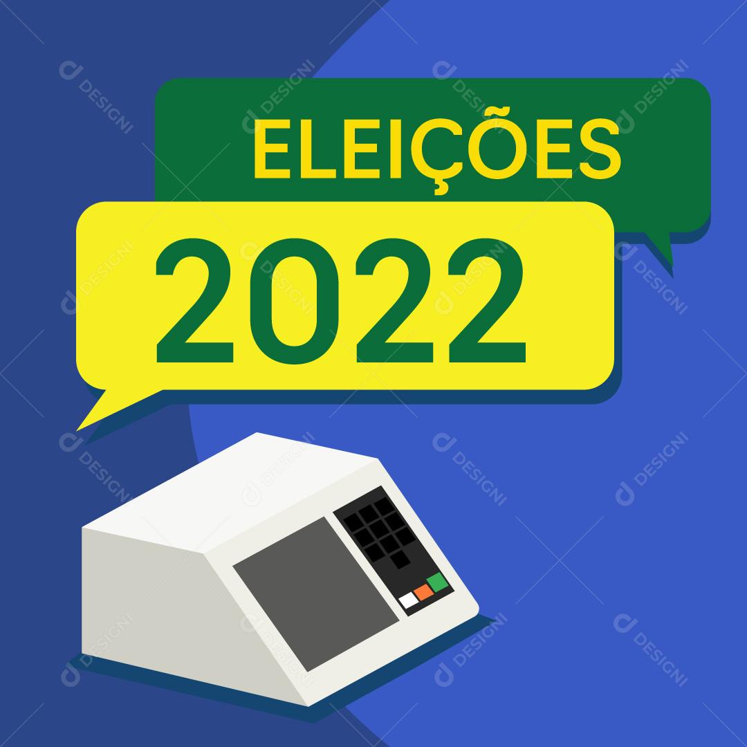 Eleições 2022 Urna Eletrônica Vetor EPS