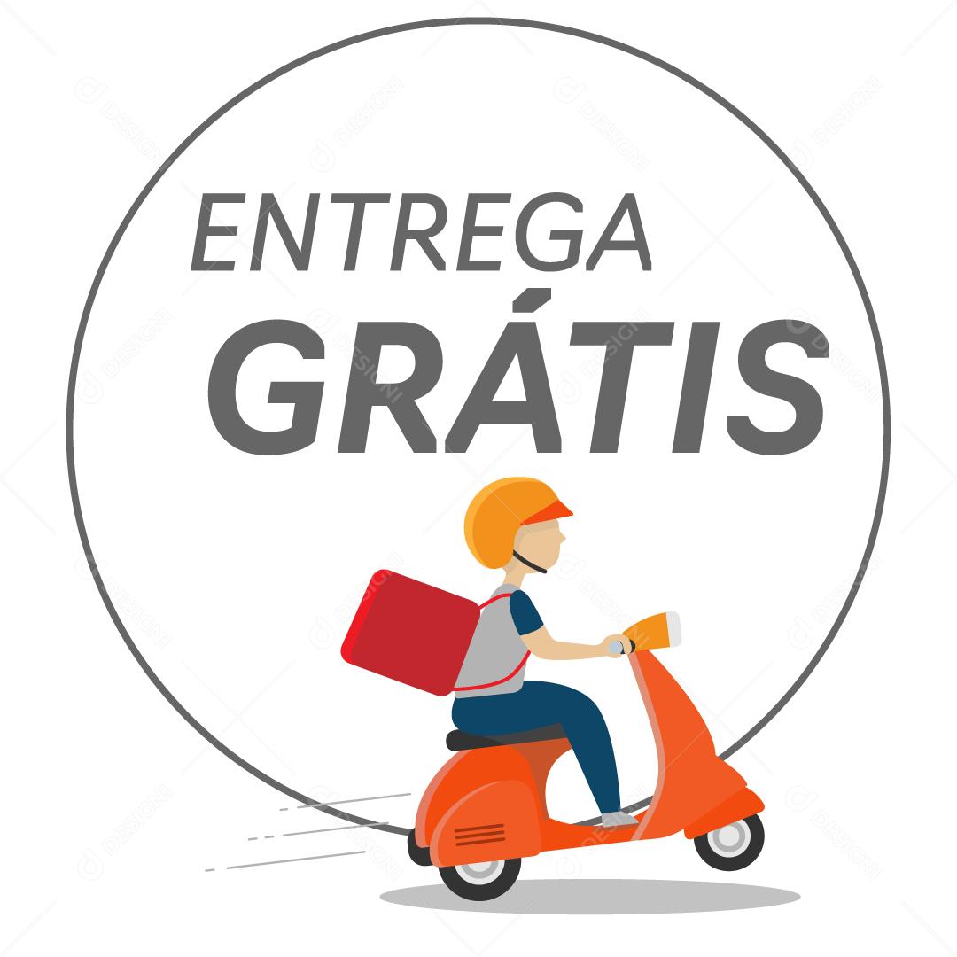 Motoboy Entrega Grátis Vetor EPS