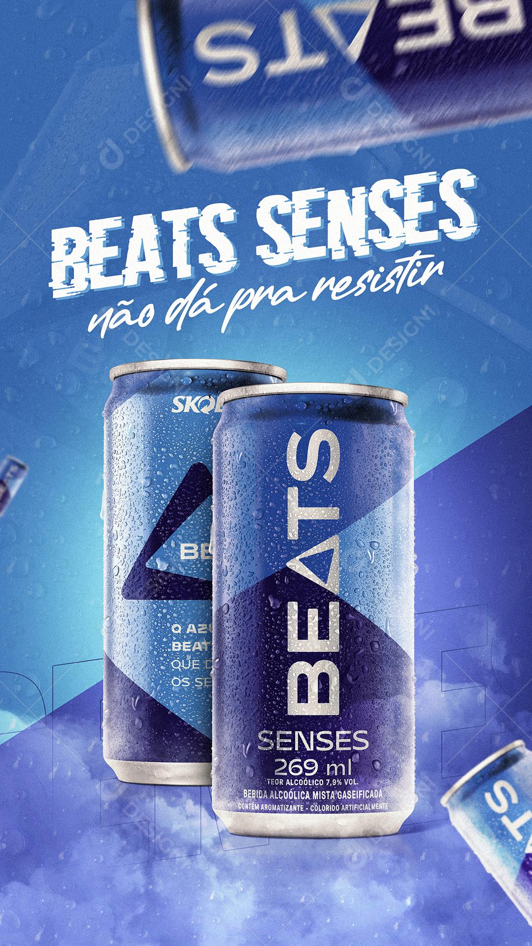 Cerveja Skol Beats Senses Não Dá Pra Resistir Social Media PSD Editável