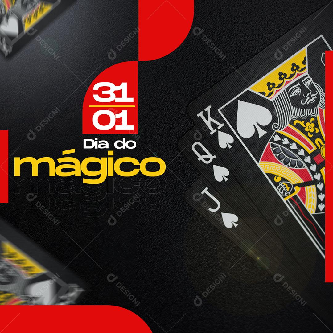 Social Media Datas Comemorativas Dia do Mágico PSD Editável
