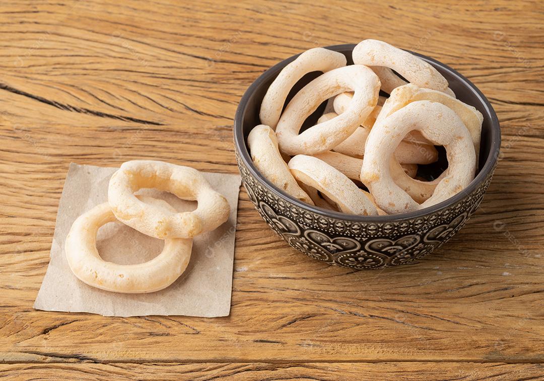 Polvilho Brasileiro Tradicional ou Biscoito de Amido Em Uma Tigela Imagem jpg