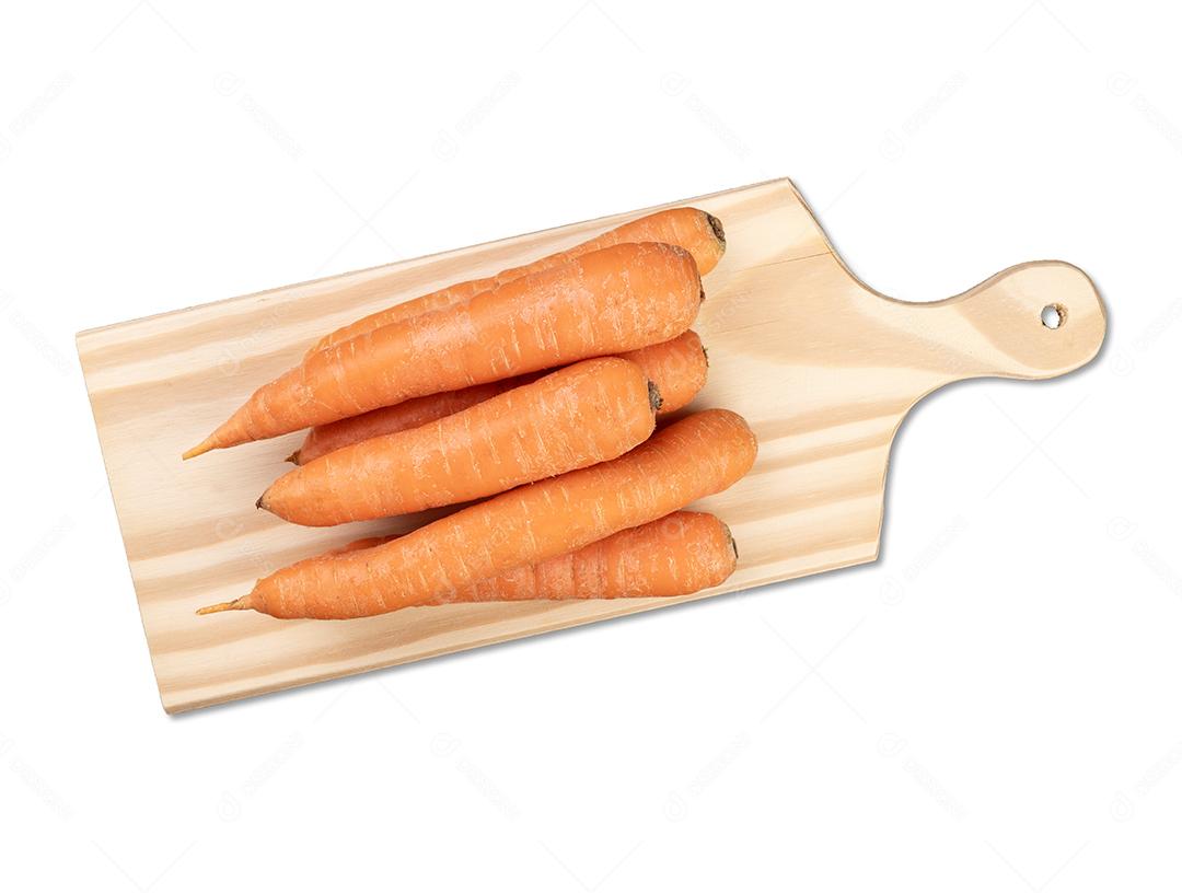 Cenouras Sobre Uma Placa Isolada Sobre Fundo Branco Imagens jpg
