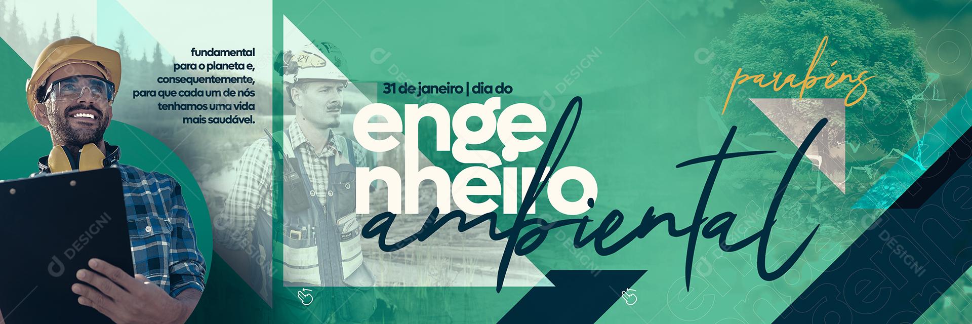 Social Media 31 De Janeiro Dia Do Engenheiro Ambiental Carrossel PSD Editável