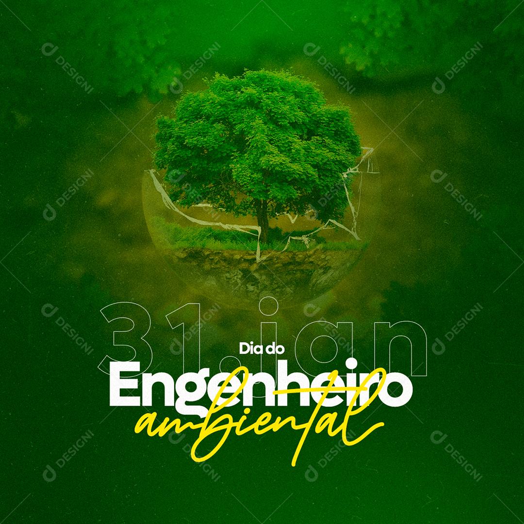 Social Media Dia Do Engenheiro Ambiental 31 De Janeiro PSD Editável