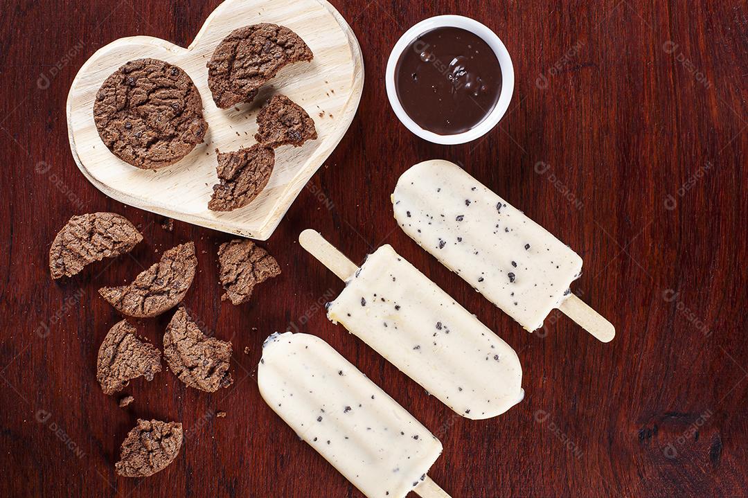 Picolé Cookie Chocolate Imagem JPG