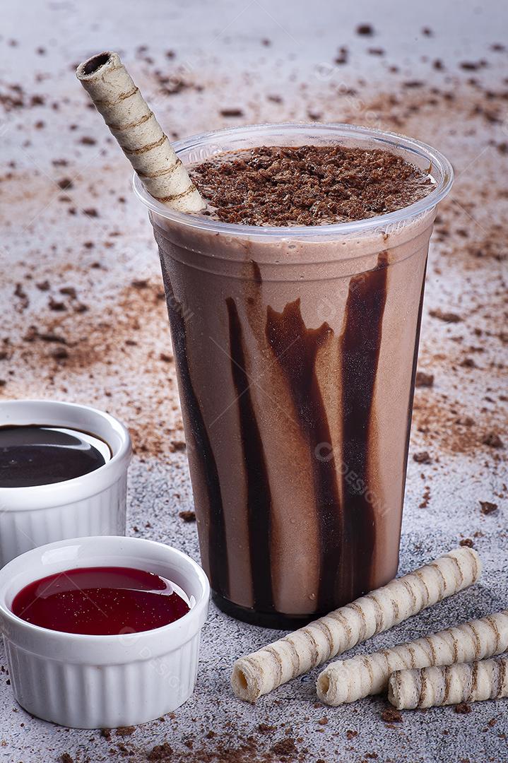 Delicioso milkshake de chocolate