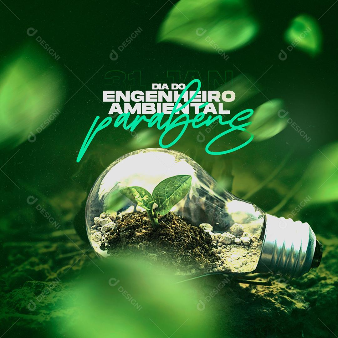 Social Media Dia do Engenheiro Ambiental PSD Editável