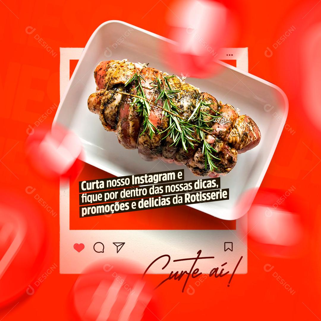 Açougue Curta Nosso Instagram E Fique Por Dentro Das Dicas Social Media PSD Editável