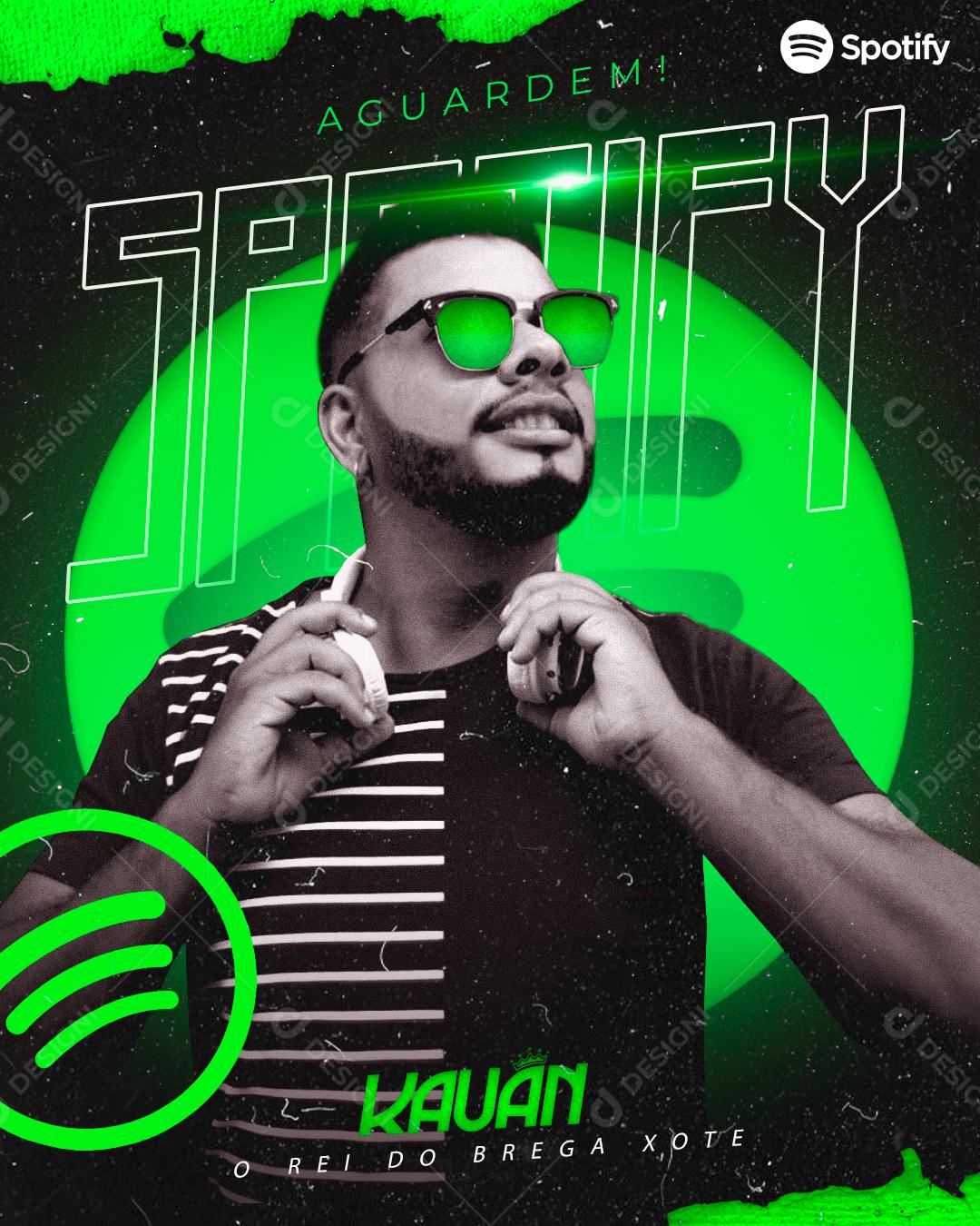 Flyer Await The King of Brega Xote Social Media Editable PSD