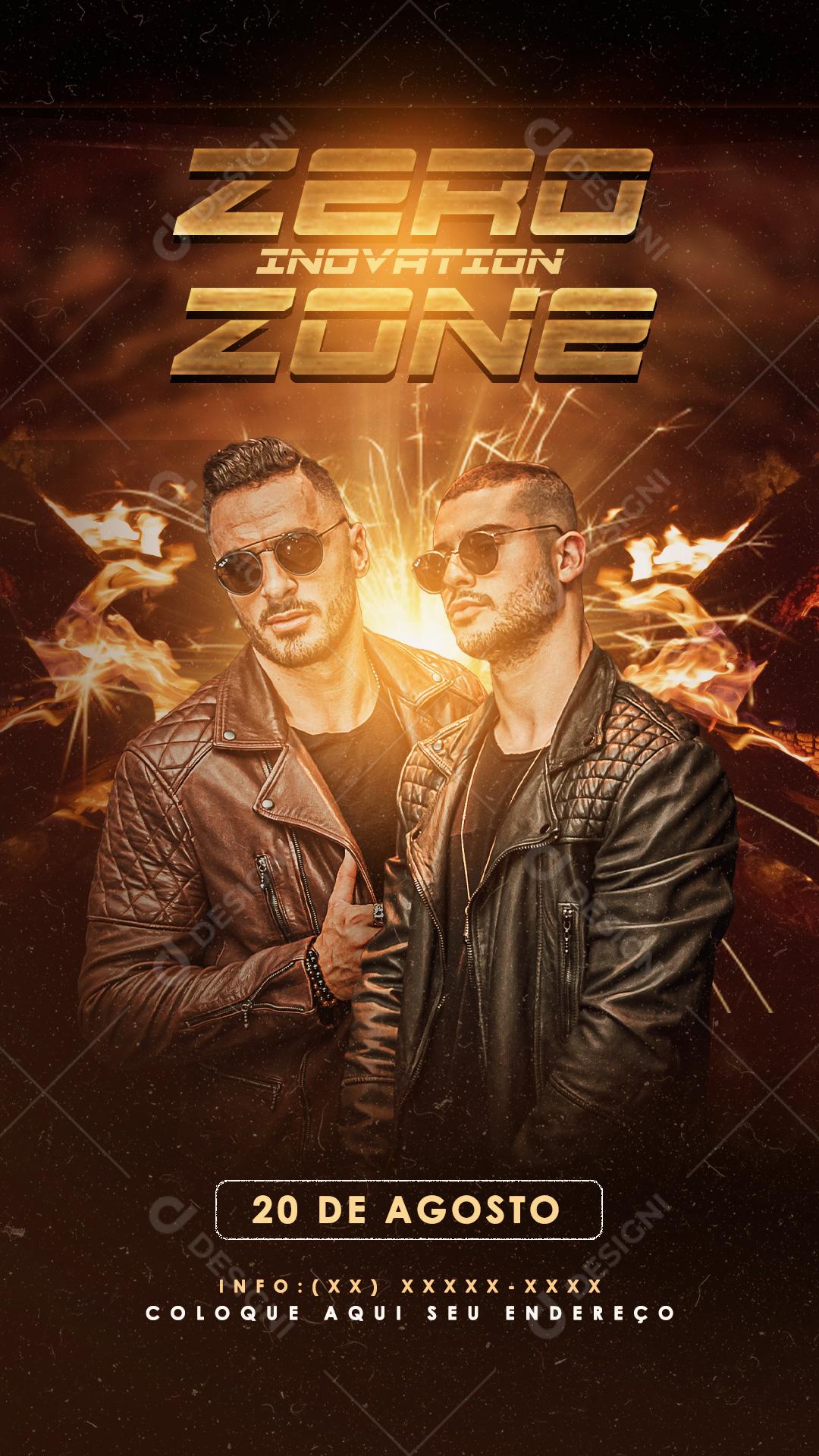 Zero Inovation Zone Flyers Agenda Social Media PSD Editável