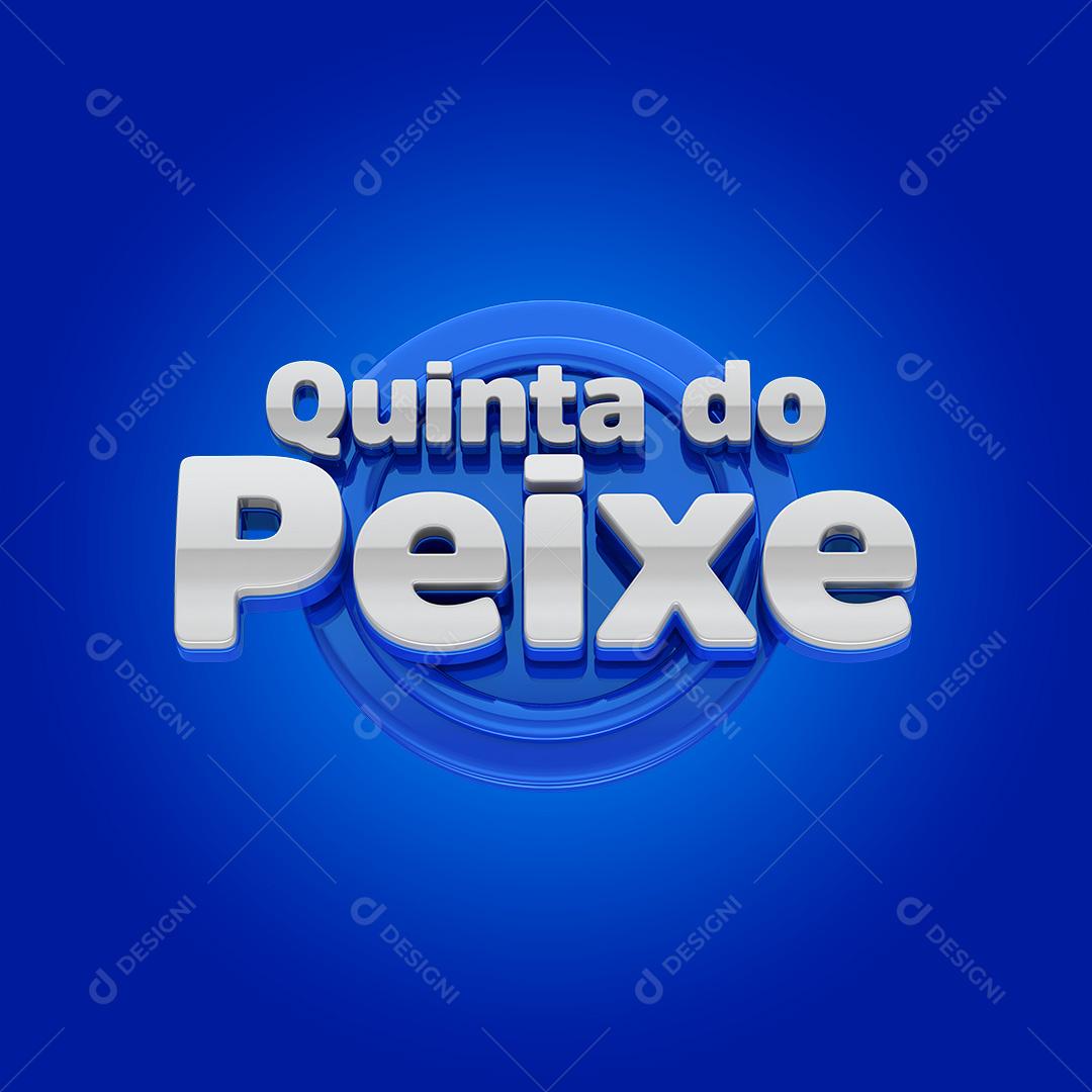 Texto 3D Quinta Do Peixe Para Composição PSD Editável