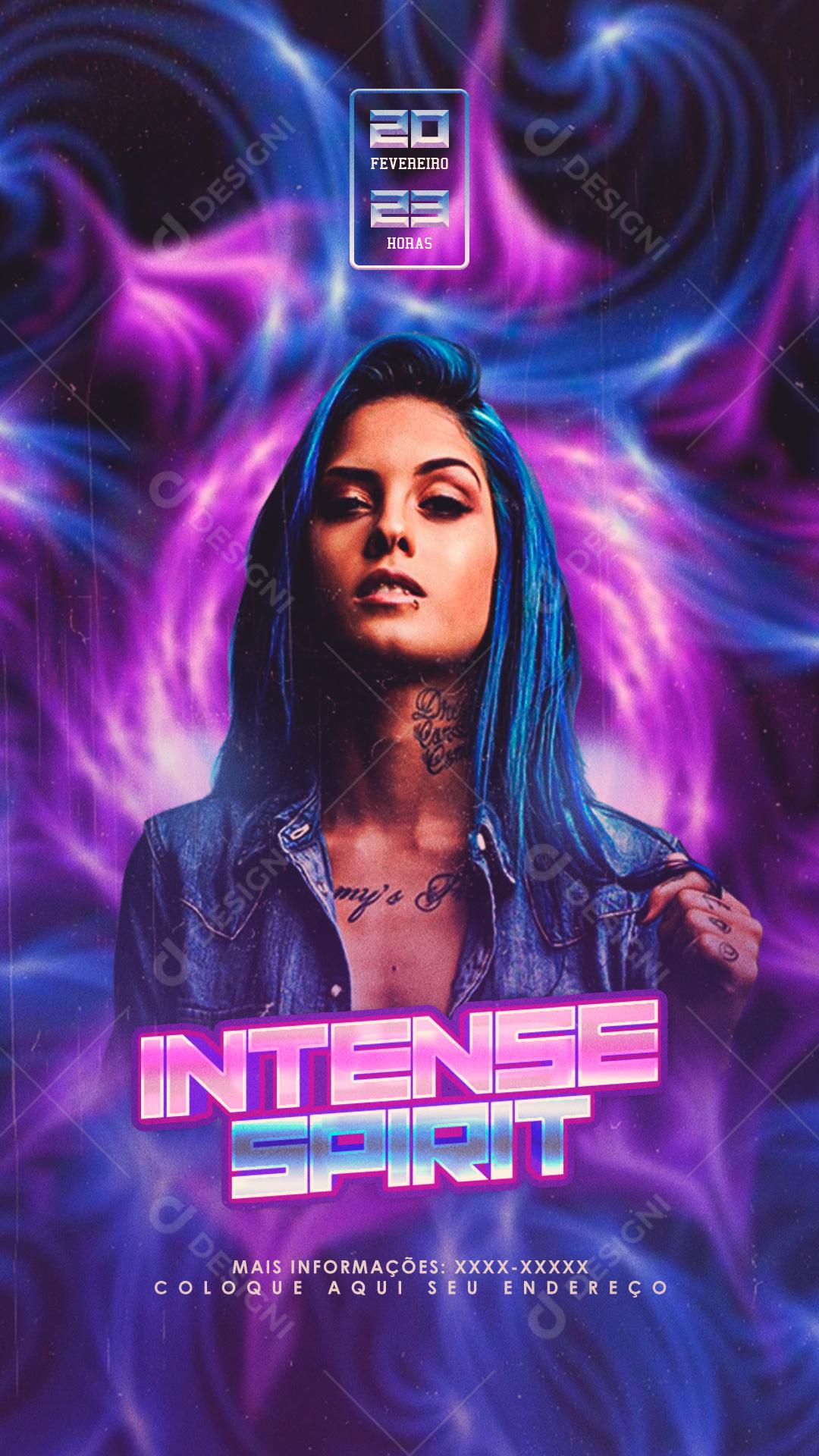 Intense Spirit Agenda Mc Tati Zaqui Flyers Social Media PSD Editável