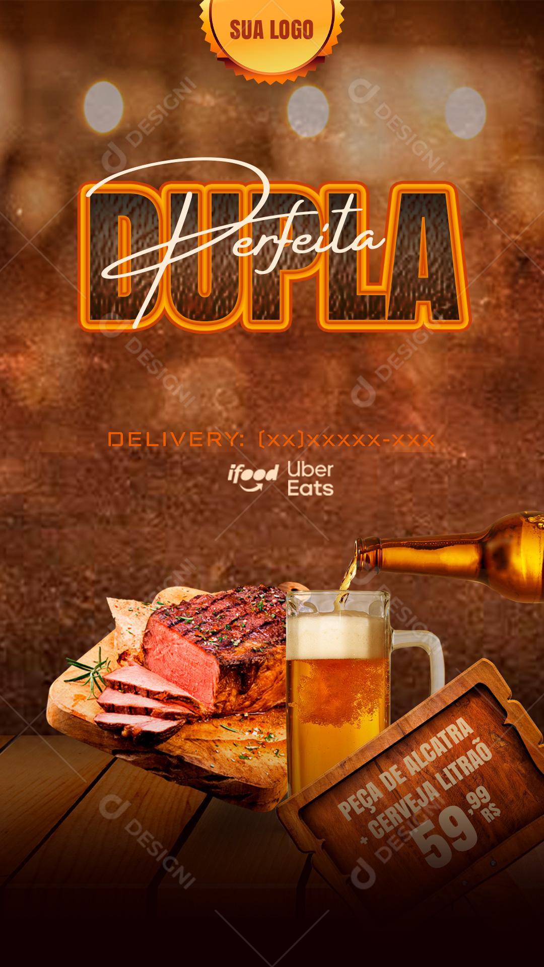 Dupla Perfeita Churrascaria Social Media PSD Editável