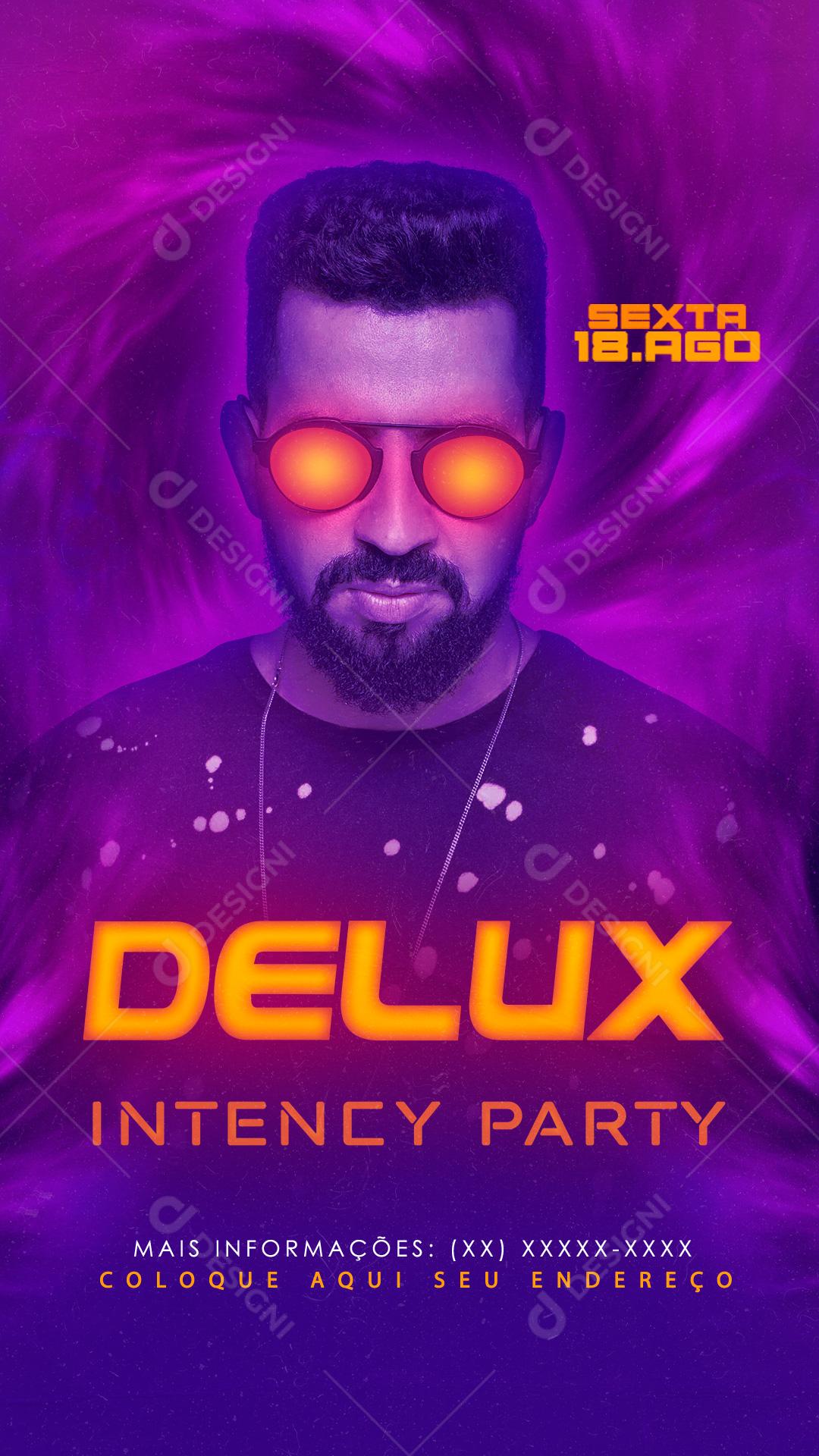 Flyers Delux Intency Party Alok Agenda Social Media PSD Editável