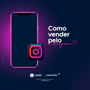 Social Media Como Vender Instagram PSD Editável