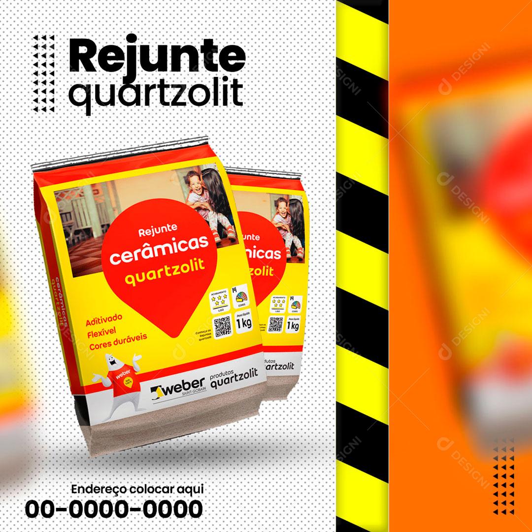 Rejunte Quartzolit Cerâmicas Para Sua Construção Social Media PSD Editável