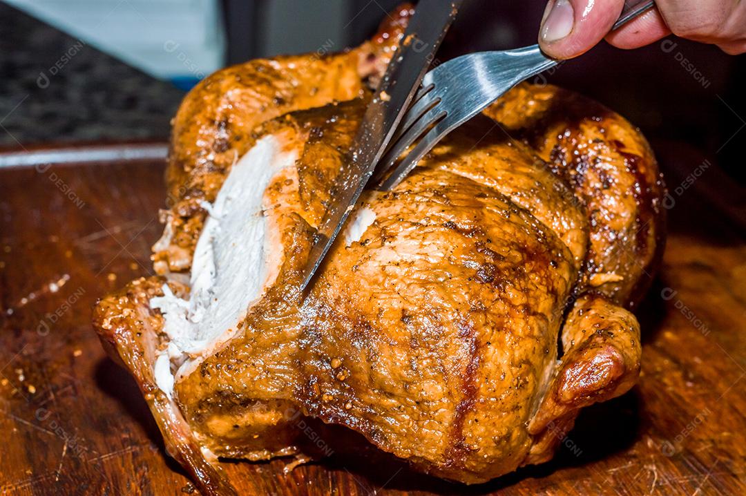 Comida frango assado restaurante Imagem JPG