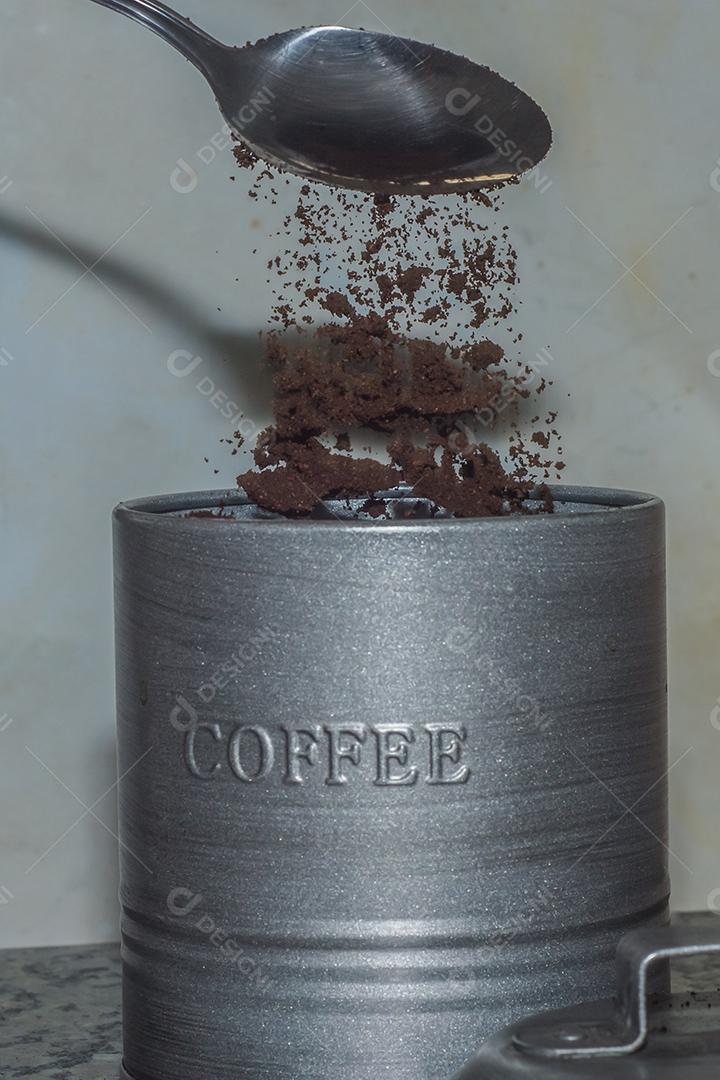 Fotos pote escrito café