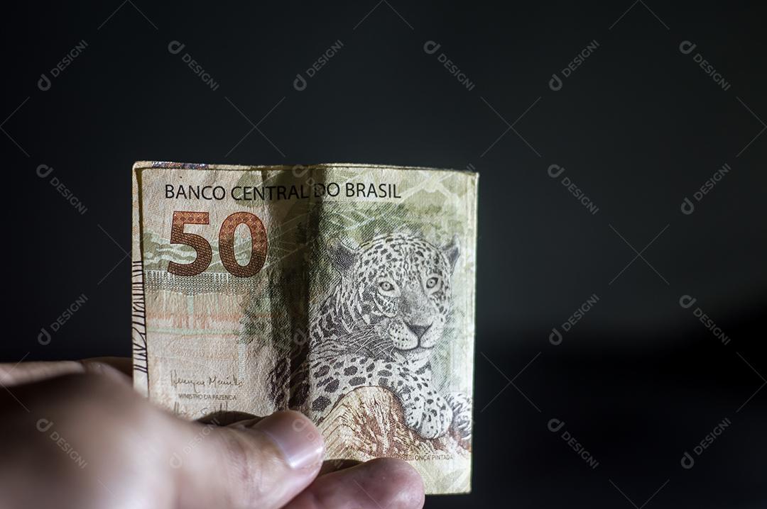Notas de reais dinheiro 50 reais Imagem JPG