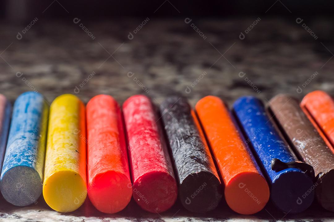 Giz de cera colorido, várias cores de giz de cera